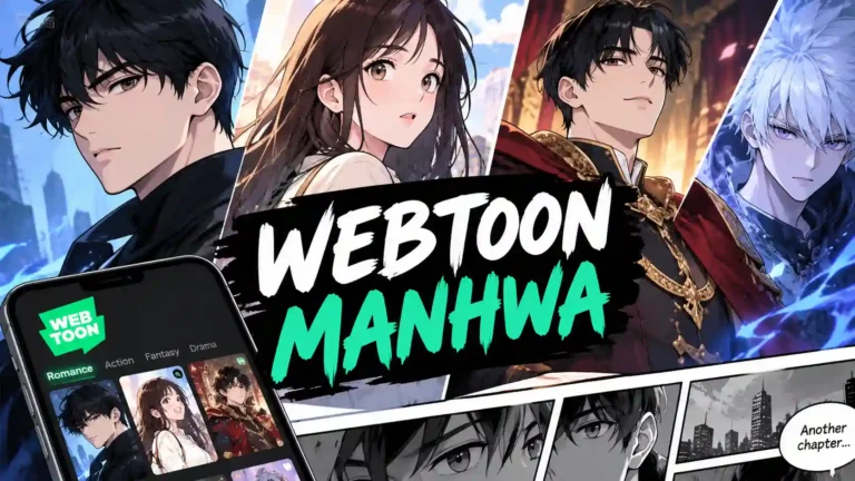 Webtoon Manhwa featuring anime characters and digital comic panels