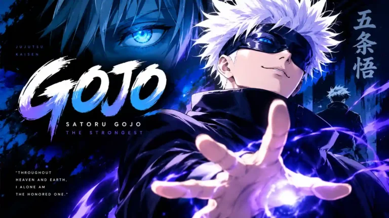 Satoru Gojo from Jujutsu Kaisen – The Strongest Sorcerer with Infinity technique and iconic blindfold