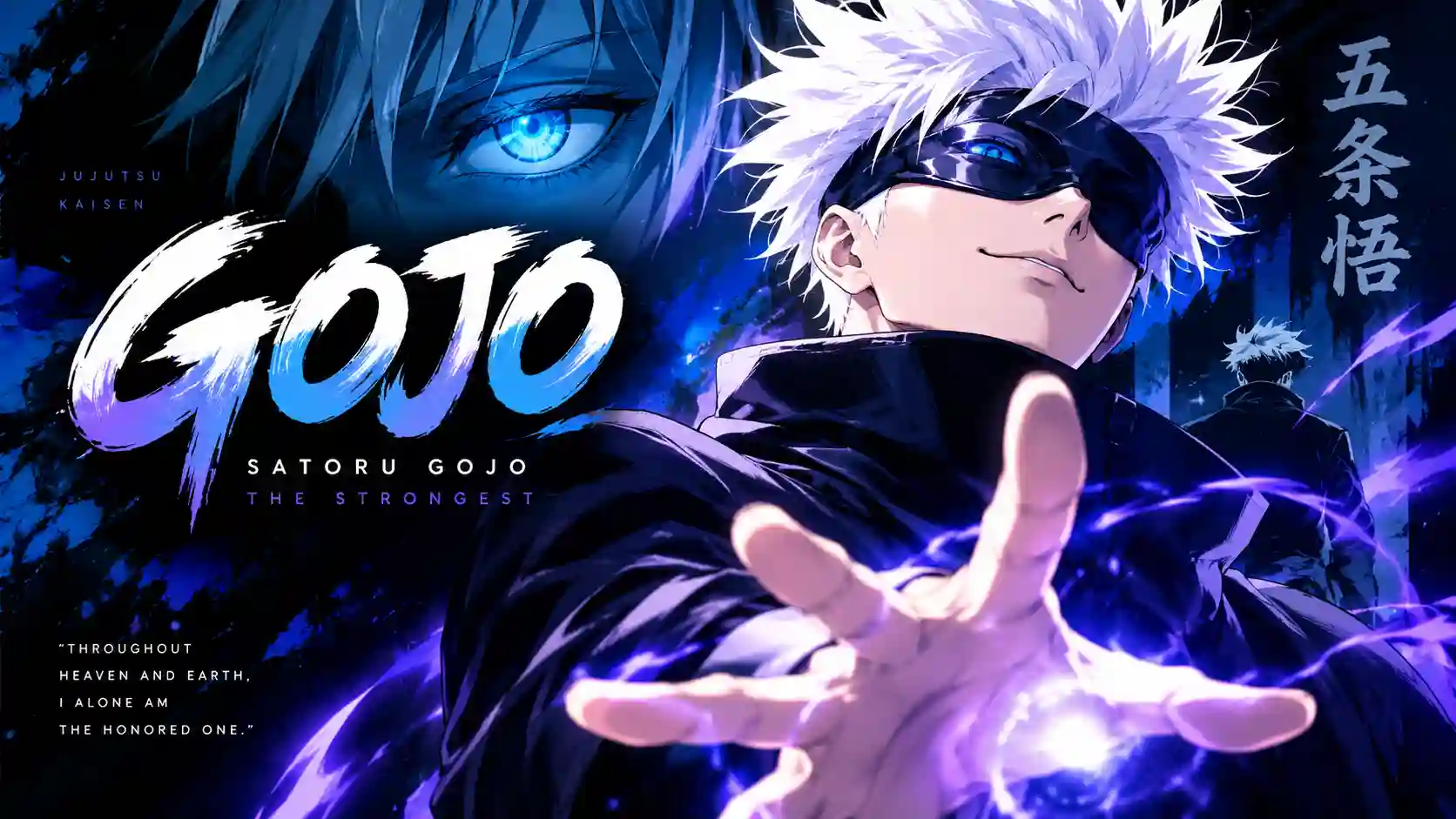 Satoru Gojo from Jujutsu Kaisen – The Strongest Sorcerer with Infinity technique and iconic blindfold